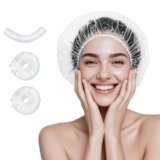 TodHeei Disposable Shower Caps, 100PCS Thicker Shower Cap Waterproof Plastic Hair Bath Cap For Women Men, Elastic Larger Shower Caps For Home Use, Travel, Hotel, Spa and Hair Solon