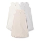 Amazon Essentials Unisex Babies’ Cotton Sleep Sack, Wearable Blanket, 0.5 TOG, Pack of 3, Ivory/Pale Pink/Dove Grey, 0-6 Months