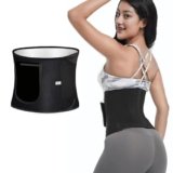 MGHLKF Waist Trainer for Women Lower Belly Fat, Elastic Sweat Band for Stomach Weight Loss, Waist Trimmer Better Heat Retention to Sweat More, Increase Core Stability for Workout Black