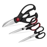 Kitchen Shears Set – QtoiKce Kitchen Scissors 3 Pack All Purpose Poultry Shears,Stainless Steel Sharp Utility Cooking Scissors for Home