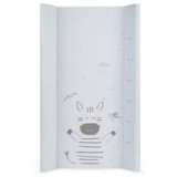 KikkaBoo Fasciatoio Portatile Neonato 80×50 cm STRIPY FRIENDS, Materassino Fasciatoio Impermeabile e Morbido in PVC, Blu