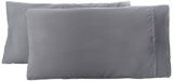 Amazon Basics Federe in microfibra, 50 x 80 cm (confezione da 2), grigio scuro