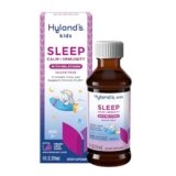 Hyland’s Kids Sleep Calm & Immunity with Melatonin, Sugar-Free Sleep Aid Liquid with Magnesium, Vitamin D, Zinc & Elderberry, Promotes Sleep & Supports Immune Health, Ages 2+, Grape Flavor, 4 Fl. Oz.