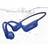 DOOGEE Cuffie a Conduzione Ossea Nuoto, 10 Ore IP68 Sport Running Cuffie Conduzione Ossea Bluetooth 5.4 con Auricolari Aperti e Doppia Modalità MP3 da 32GB per Ciclismo, Nuoto, Fitness (Blu)