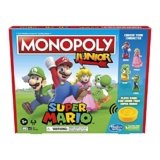 Monopoly Junior Super Mario Edition Board Game, Fun Kids’ Ages 5 and Up, Explore The Mushroom Kingdom as Mario, Peach, Yoshi, or Luigi (Amazon Exclusive)