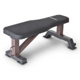 Steelbody Deluxe Versatile Rated 800 lbs Flat Utility Workout Bench Station for Home Gym Weightlifting and Strength Training STB-10101, Black-Brown