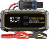 LIFMOCER GS500 Car Jump Starter – 5000A Car Battery Jump Starter for Up to All Gas and 10.0L Diesel Engines, 12V Portable Jump Box with Storage Case USB Quick Charge, and LCD Display