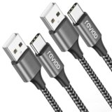 RAVIAD Cavo USB Tipo C [2Pezzi, 1m] Nylon Cavo USB C di Ricarica Rapida e Trasferimento Dati per iPhone 17 16 15 Pro Max, Samsung Galaxy S24/ S23/ S22/ S21/ S9/ S8/ Note9/ 8, MacBook, OnePlus 6T