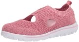 Propét Women’s TravelActiv Avid Slip-On Sneakers, Pink/Red, 7.5 X-Wide US