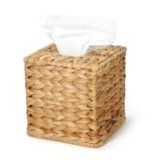 MHCLUE Water Hyacinth Square Tissue Box Cover – Handwoven Natural Fiber Decorative Tissue Holder for Living Room, Bedroom, Bathroom, Fits Standard Square Tissue Boxes, Farmhouse Home Organizer