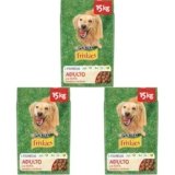 PURINA FRISKIES Crocchette Cane Adulto con Manzo, Cereali e Verdure Aggiunte, 15 kg (Confezione da 3)