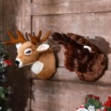 Leitee 2 Pcs The Moose Deer Stuffed Animal Wall Mount Plush Stuffed Animal Head Decor Woodland Nursery Decor Christmas Home Wall Decoration