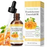 Frankincense Oil Pure, 60ml Olio Essenziale di Incenso per Viso, Cura della pelle, Relax, Capelli, Aromaterapia, Massaggio, Diffusore, Meditazione e Introspezione