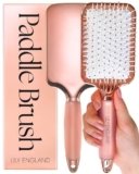 Lily England Paddle Hair Brush for Women with All Hair Types – Professional Hairbrush for Blow Drying, Detangling & Straightening – Smooth Brush with Gel Handle for Easy Grip, Rose Gold-White