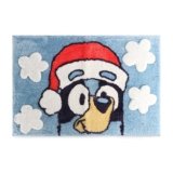Jay Franco Kids Christmas Tufted Bath Rug – 20” x 30” Inches Non-Slip Plush Mat with Latex Backing, Ultra-Soft Absorbent Carpet, Official Licensed Product, Blue – Bluey