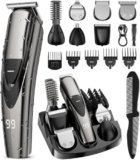 SHPAVVER Beard Trimmer for Men: Professional Barber Hair Clippers – 12-in-1 Cordless Grooming Kit – Waterproof Electric Razor with Turbo Speed & Precision Blades