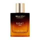 BellaVita Luxury G.O.A.T. Men’s Eau De Parfum (3.4 fl.oz) | Natural Refreshing Notes of Bergamot, Lavender, Vetiver & Patchouli Oriental | Fresh Perfume for Men | Long-Lasting Perfume for Mens EDP