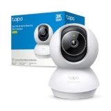 Tapo C230 3K 5MP Telecamera Wi-Fi Interno, Video Sorveglianza, Visione Notturna Avanzata, Rilevamento e Notifiche Intelligenti,Allarme acustico e luminoso integrato, Compatibile con Google e Alexa