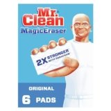 Mr. Clean Magic Eraser Original Cleaning Pads, Multi Purpose Cleaner, Bathroom Cleaning Supplies, All Purpose Cleaner, White, 6 Count