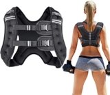 Prodigen Weighted Vest for Women and Men 8 Lbs with Reflective Stripe and Double Adjustable Buckle Straps Weight Vests for Strength Training, Jogging, Cardio, Weight Loss, Muscle Building, Black
