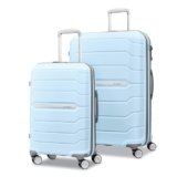 Samsonite Freeform 2-Piece Luggage Set – Carry-On & Large Checked Luggage with Dual Spinner Wheels – Durable Polypropylene Hardshell – TSA Lock, Airline-Approved – Expandable Hard Shell – Sky Blue