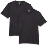 Amazon Essentials Men’s Short-Sleeve V-Neck T-Shirts, Pack of 2, Charcoal Heather, Large