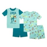 Jurassic World Boys’ 4-Piece Snug-fit Cotton Pajama Set, Soft & Cute for Kids, JURASSIC STAND OUT, 2T