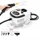 Pulitore a Vapore 2500W – Portatile ad Alta Pressione, 6 Velocità Regolabili, 3 Testine d Utilizzo, Serbatoio 1200 ml – per Casa, Cucina, Bagno, Finestre, Auto