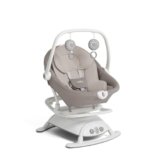 Joie Cinnamon 2-in-1 Glider and Rocker – Multi-Motion Baby Swing and Rocker Combo with Plush Fabrics, Compact Design, and Multiple Recline Positions – Soothing Sounds & Gentle Vibrations (Walnut)