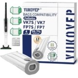 13 Sacchetti Folletto Compatibili Vk7s Vk7 Fp7s Fp7,3 Filtro Motore,per Kobold VK7 Filtro Sacchi Accessori(Accessori-13pcs Sacchetti)