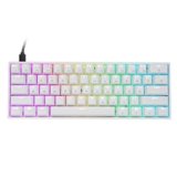 EPOMAKER SKYLOONG SK61 GK61 60% Tastiera Meccanica Retroilluminata RGB, che USB-C, optical hot swap e personalizzabili, ABS, NKRO, antipolvere, per PC/MAC/Gamer (Bianco, Gateron Ottico Marrone)