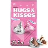 HERSHEY’S HUGS & KISSES Assorted Flavored, Valentine’s Candy Bag, 21.4 oz