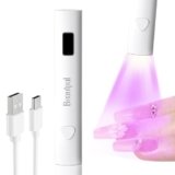 BEAUTPAL Handheld UV Light for Nails Cordless Mini Nail Dryer Flexible Gooseneck LED Light with LCD Screen Rechargeable USB Gel Nail Lamp Fast Curing for Home DIY Manicure