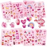 381PCS Valentine Stickers for Kids – Love Stickers Heart Stickers Valentines Day Craft Activities Party Favors Supplies Valentines Day Gift