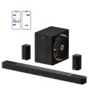 ULTIMEA Skywave X60 a 7.1.4 Canali Soundbar, Combo Audio Surround TV Wireless Professionale con Dolby Atmos, Soundbar da 840 W, Subwoofer da 8 Pollici, Amplificazione GaN e Pass-Through HDR 4K.