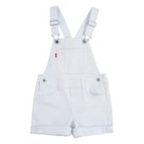 Levi’s Girls’ Denim Shortall, White, 14