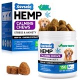 Hemp Calming Chews for Dogs,150PCS Calming Chew per Cani, Dog Calming Snacks, Promuovere Il Rilassamento, Ridurre Lo Stress, Ansia Tempesta, Naturale Sano – Odore di pollo