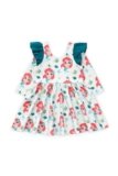monica + andy Let’s Dance Double Ruffle Dress, Size 4T, Disney Princess Ariel, 100% Organic Toddler Clothes for Girls, Long Sleeve, Sustainable Super Soft Fabric, Sizes for Kids, Toddler & Infant