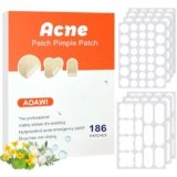 AOAWI Acne hydrocolloid Patches, 4 sizes and 3 shapes with 182pcs, The innovative size L suitable face, body, nose, Pimple, Acne blemishes, with Salicylic Acid (white-2)