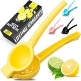 Zulay Kitchen Metal Lemon Squeezer – Handheld Lemon Juicer Squeezer – Easy to Use Citrus Juicer – Manual Press for Extracting the Most Juice Possible – Extracts Every Last Drop