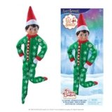 The Elf on the Shelf Claus Couture Snowflake Snuggle Onesie PJs – Cozy Pajamas For Your Scout Elf – Includes Green Snowflake printed Onesie