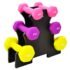 Fitvids Set of 6 Neoprene Dumbbell Hand Weights, Set with Rack: 2/3/5 Pairs