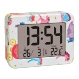 TFA Dostmann Mini sveglia digitale per bambini Unicorn, 60.2044.41, orologio da comodino, a batteria, con data e termometro interno, sveglia da viaggio, piccolo
