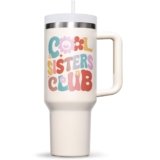 Sisters Gifts from Sister, Christmas Gifts for Little Big Sisters Gift for Sister in Law Women, 40 OZ Tumbler Best Unique Birthday Gift from Brother, Best Friends, Bestie, Insulated Cup with Handle
