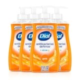 Dial Antibacterial Defense Liquid Hand Soap + Aloe, Gold Scent, 11 Fl Oz (Pack of 4), Dermatologist-Tested Hand Wash, Gentle Formula