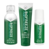 Biofreeze Pain Relief Roll-On 2.5 FL OZ, Gel 3 FL OZ, And Spray 3 FL OZ Variety Pack Topical Pain Reliever For Muscles And Joints From Arthritis, Backache, Strains, Bruises, Sprains (Package May Vary)