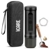 ICARE Macchina Caffe Portatile, 2 in 1 per Capsule NS e Caffè Macinato, Autoriscaldante, USB-C, Indicatore Batteria, Caffettiera Portatile da Viaggio, Campeggio, Escursionismo, Camper (Nero)