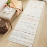 2×8 Runner Rug Machine Washable Non Slip Area Rug Distressed Neutral Moroccan Boho Rug Ultra Soft Floor Runners for Hallways for Entryway Laundry Room Kitchen, Multi-Color