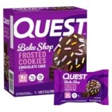 Quest Nutrition Frosted Protein Cookies, Chocolate Cake, 1g Sugar, 11g Protein, 2g Net Carbs, Gluten Free, 8 Cookies