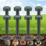 Repellente Solare per Talpe, 8 Pezzi Repellente Ultrasuoni per topi, Solare Repellente Zanzare, Impermeabile Scaccia Talpe Solare, Repellente ad energia Solare per Anti-Arvicola,Gopher,Serpent